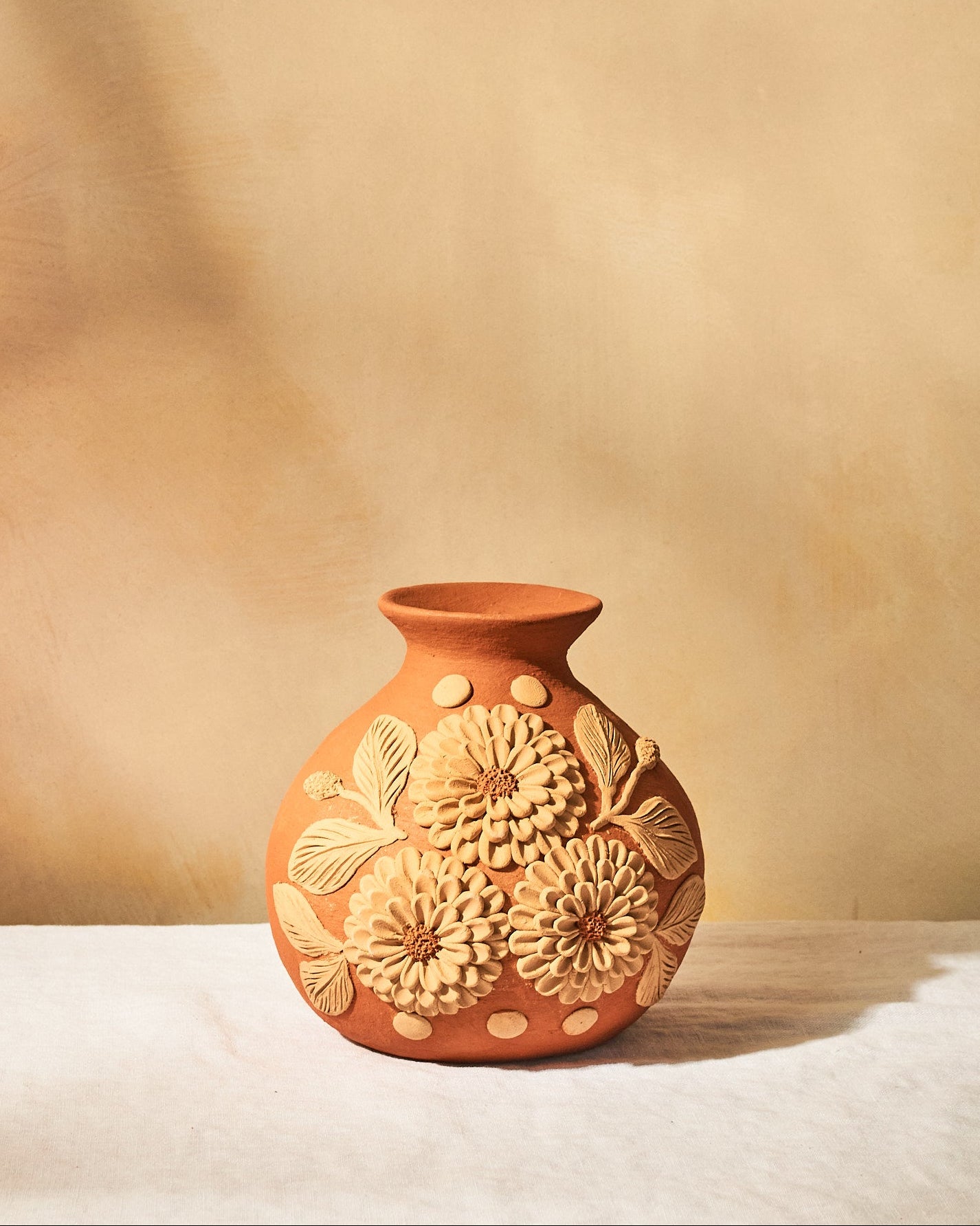 Atzompa Floral Bloom Vase